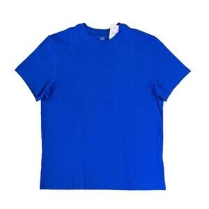 NWT J. Crew Men's Lustrous Royal Blue Washed Jersey Crewneck Tee